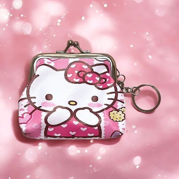 Pink Hello Kitty Keychain Coin Purse - Picture 1 of 2